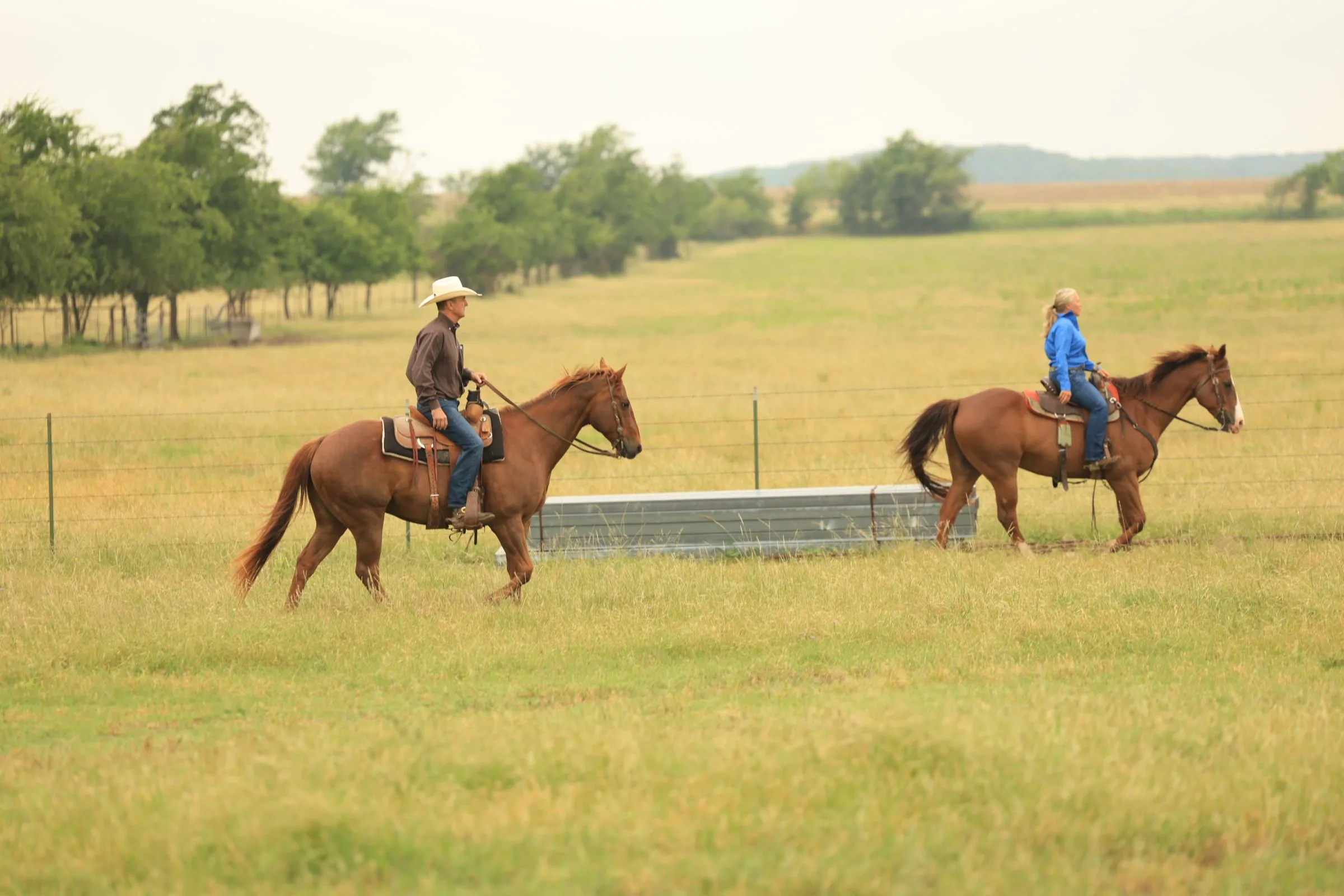 Justin and Jeannie at home, enjoying the ranch.