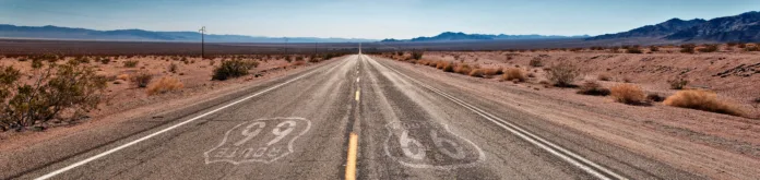 Route 66 Panorama Hooves Paved the Way
