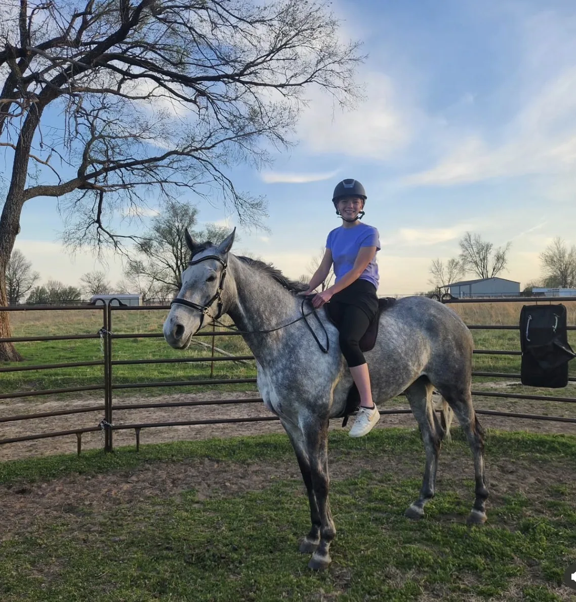 Emily and Gracie at the Rogers County 4-H Horse Club Show.