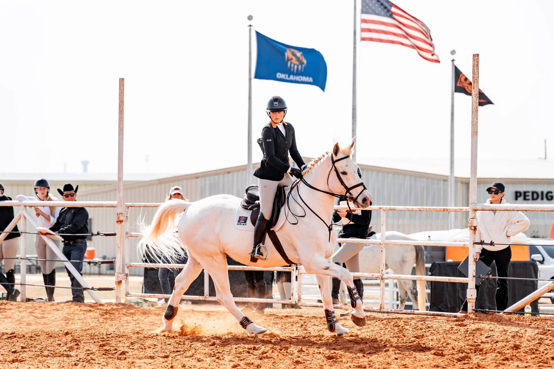 Blake Rowan heads toward the next jump in the Jumping Seat Fences event.