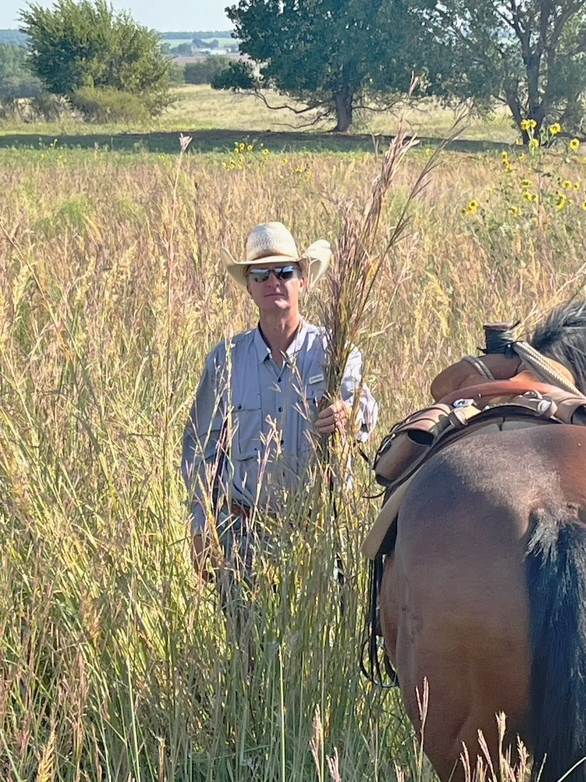 Corey Bradshaw uses regenerative ranching practices on his Stuk B Ranch in Comanche County. Photo by Kenny Baker.