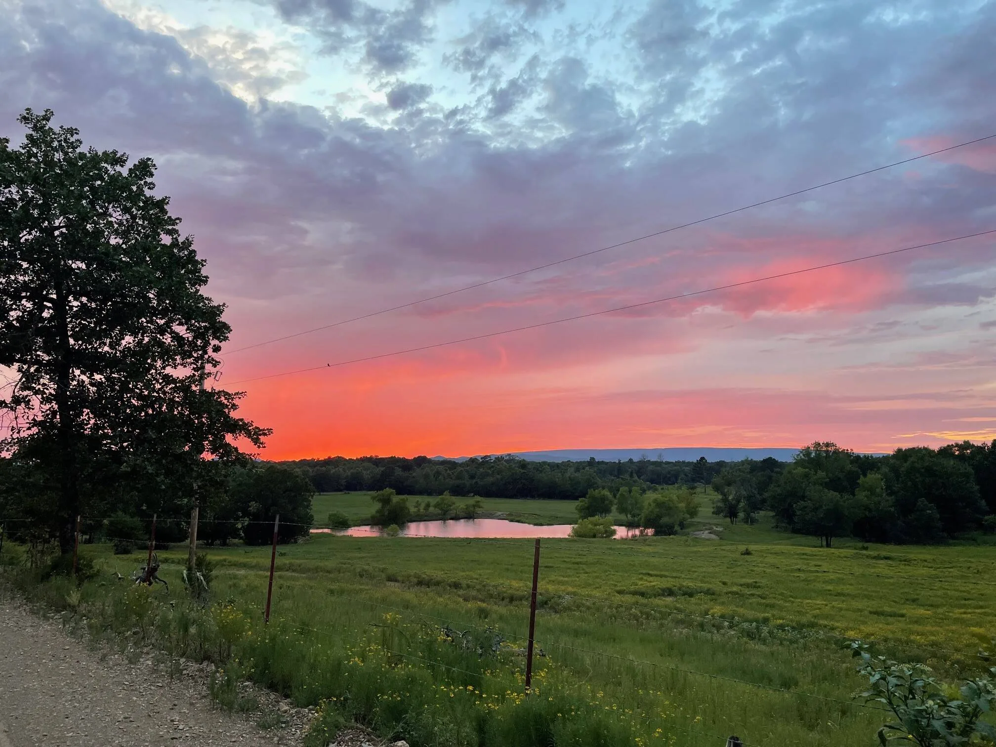 Sunset over the countryside near Talihina.